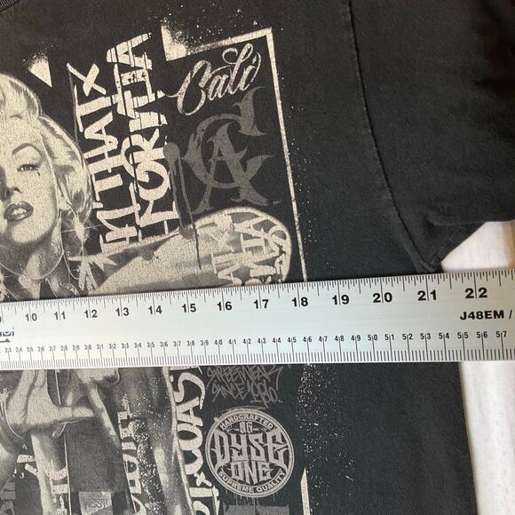Dyse One Men T-shirt size L Short Sleeve Marilyn Monroe Hate It Or Love It Black - Picture 3 of 7